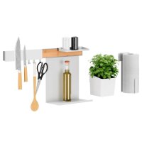 tesa Küchen-Organizer Kombi Set L weiß 86,5 x 14,0 x 34,0 cm, 1 Set