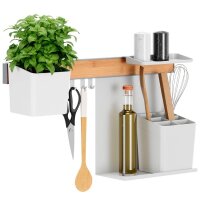 tesa Küchen-Organizer Kombi Set M weiß 60,0 x 15,0 x 34,0 cm, 1 Set
