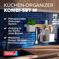 tesa Küchen-Organizer Kombi Set M weiß 60,0 x 15,0 x 34,0 cm, 1 Set
