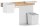 tesa Küchen-Organizer Kombi Set M weiß 60,0 x 15,0 x 34,0 cm, 1 Set
