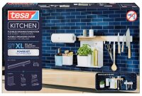 tesa Küchen-Organizer Kombi Set XL weiß 86,5 x 14,0 x 34,0 cm, 1 Set