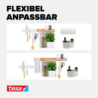 tesa Küchen-Organizer Kombi Set XL weiß 86,5 x 14,0 x 34,0 cm, 1 Set