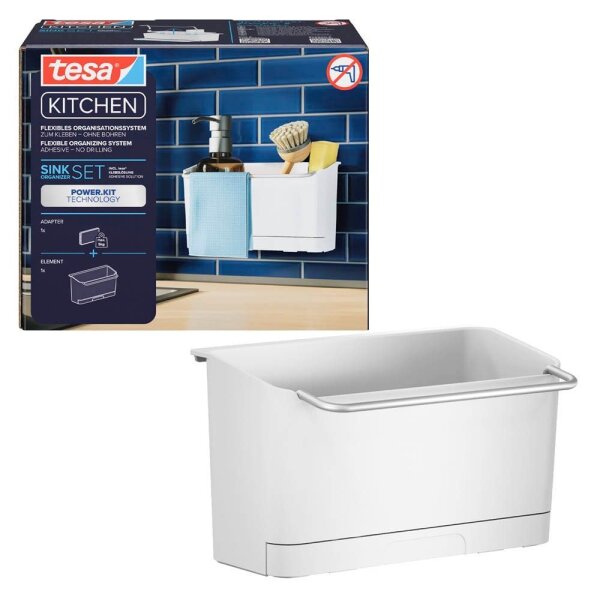 tesa Spülbecken-Organizer weiß, 1 Set