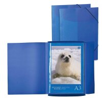 HERMA Zeichenmappen DIN A3 dunkelblau transparent, 3 St.