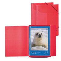 HERMA Zeichenmappen DIN A3 rot transparent, 3 St.