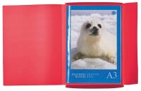 HERMA Zeichenmappen DIN A3 rot transparent, 3 St.