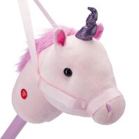 relaxdays Steckenpferd Einhorn rosa, lila, 1 St.  ( 10023852_0 )
