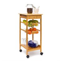 relaxdays Servierwagen JAMES S braun 37,0 x 37,0 x 80,5...