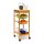 relaxdays Servierwagen JAMES S braun 37,0 x 37,0 x 80,5 cm