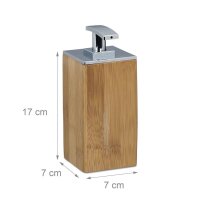 relaxdays Seifenspender 10020546_0 braun Bambus 225,0 ml, 1 St.