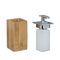 relaxdays Seifenspender 10020546_0 braun Bambus 225,0 ml, 1 St.