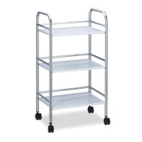 relaxdays Etagenwagen silber 40,5 x 31,0 x 75,0 cm