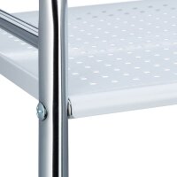 relaxdays Etagenwagen silber 40,5 x 31,0 x 75,0 cm