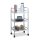 relaxdays Etagenwagen silber 40,5 x 31,0 x 75,0 cm