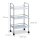 relaxdays Etagenwagen silber 40,5 x 31,0 x 75,0 cm
