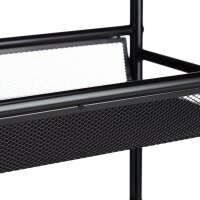 relaxdays Etagenwagen schwarz 50,0 x 25,0 x 81,0 cm