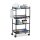 relaxdays Etagenwagen schwarz 50,0 x 25,0 x 81,0 cm