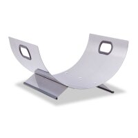 relaxdays Kaminholzkorb silber 37,0 x 33,0 x 19,0 cm, 1 St.