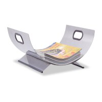relaxdays Kaminholzkorb silber 37,0 x 33,0 x 19,0 cm, 1 St.