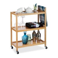 relaxdays Servierwagen braun 58,0 x 30,0 x 76,5 cm
