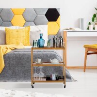 relaxdays Servierwagen braun 58,0 x 30,0 x 76,5 cm