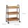 relaxdays Servierwagen braun, schwarz 49,5 x 28,0 x 70,0 cm