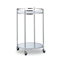 relaxdays Servierwagen silber 50,0 x 50,0 x 75,0 cm