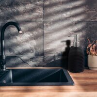 relaxdays Seifenspender 10031053_46 schwarz Polyresin...