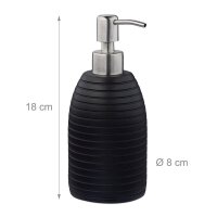 relaxdays Seifenspender 10031053_46 schwarz Polyresin 300,0 ml, 1 St.