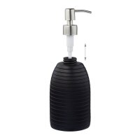 relaxdays Seifenspender 10031053_46 schwarz Polyresin 300,0 ml, 1 St.