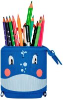 herlitz Stiftehalter Whale blau Kunststoff 14,0 x 7,5 x 18,5 cm