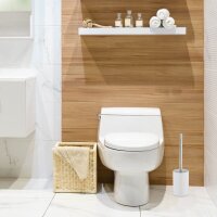 relaxdays WC-Garnitur weiß Stein, 1 St.  (...