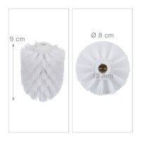 relaxdays Ersatzbürstenköpfe weiß Kunststoff Innengewinde: 12,0 mm, 5 St.