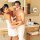 relaxdays Badaccessoires-Set weiß/braun, 1 Set