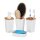 relaxdays Badaccessoires-Set weiß/braun, 1 Set