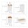 relaxdays Badaccessoires-Set weiß/braun, 1 Set