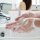relaxdays Badaccessoires-Set weiß/braun, 1 Set