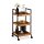 relaxdays Servierwagen braun, schwarz 37,0 x 34,0 x 69,5 cm