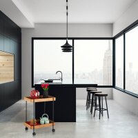 relaxdays Servierwagen braun, schwarz 46,0 x 28,0 x 57,0 cm
