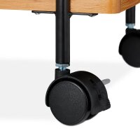 relaxdays Servierwagen braun, schwarz 46,0 x 28,0 x 57,0 cm