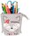 herlitz Stiftehalter Kitty grau Kunststoff 14,0 x 7,5 x 18,5 cm