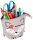 herlitz Stiftehalter Kitty grau Kunststoff 14,0 x 7,5 x 18,5 cm