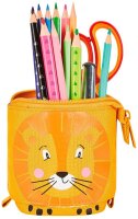 herlitz Stiftehalter Lion gelb Kunststoff 14,0 x 7,5 x 18,5 cm