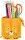 herlitz Stiftehalter Lion gelb Kunststoff 14,0 x 7,5 x 18,5 cm