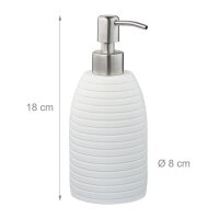 relaxdays Seifenspender 10031053_49 weiß Polyresin 300,0 ml, 1 St.
