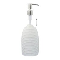 relaxdays Seifenspender 10031053_49 weiß Polyresin 300,0 ml, 1 St.