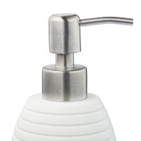 relaxdays Seifenspender 10031053_49 weiß Polyresin 300,0 ml, 1 St.