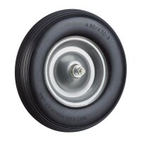 relaxdays Schubkarrenrad Vollgummi schwarz Stahl Felgen,...