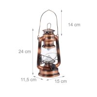relaxdays LED Dekoleuchte kupfer 11,5 cm, 1 St.