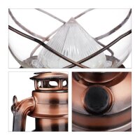 relaxdays LED Dekoleuchte kupfer 11,5 cm, 1 St.